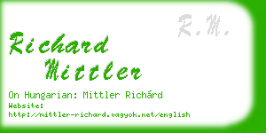 richard mittler business card